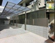 姫路市｜新築外構　二世帯住宅の建て替え・玄関ポーチは外構で