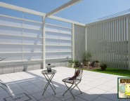 姫路市｜新築外構ガーデン　明るいタイルテラスとプラスGのプライベートガーデン