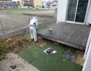 姫路市ガーデンリフォーム　傷んだウッドデッキを解体してリフォームしたお庭
