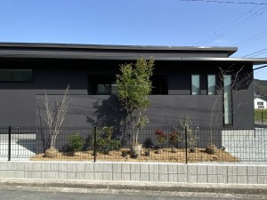 姫路市新築外構|畑の造成前からご相談頂いた平屋のシンプル外構