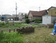 姫路市新築外構　目隠しフェンスと雑草対策工事