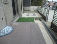 姫路市ガーデンリフォーム　高台の芝の庭をリフォームしました