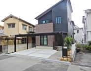 姫路市外構工事｜３台用のカーポートで機能性を重視したスタイリッシュなオープン外構