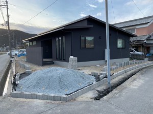 姫路市新築外構｜畑の造成前からご相談頂いた平屋のシンプル外構